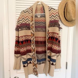 Haute Hippie Boho long cardigan xs/s